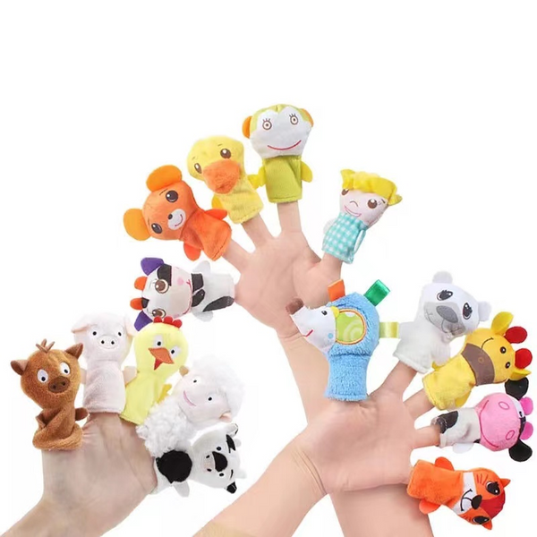 Títeres con adorables animales de granja