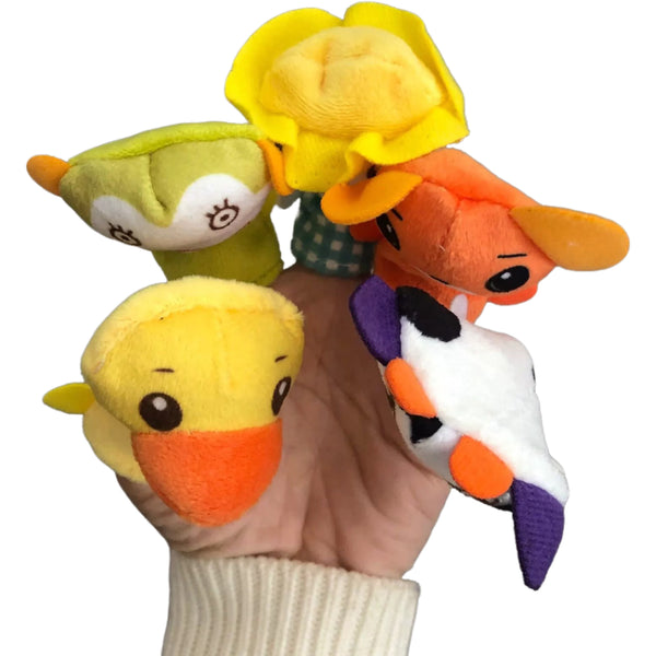 Títeres con adorables animales de granja