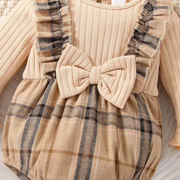 Body para niña con estampado de cuadros