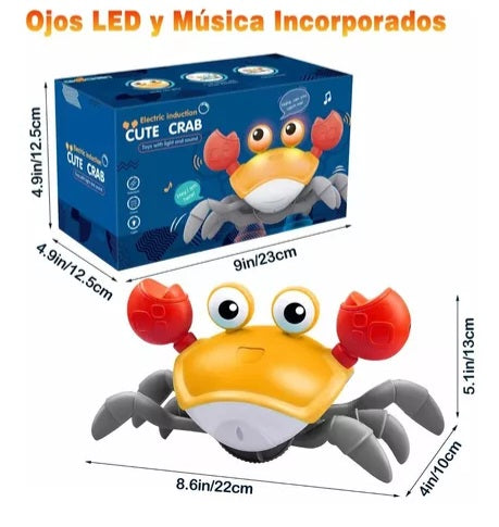 Cangrejo musical con luces y sensor