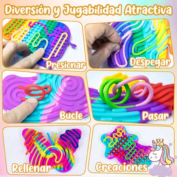 Tablero Sensorial de Silicona con Tiras