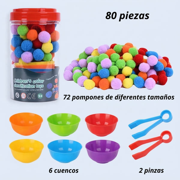 Set de Clasificación de Colores y Motricidad Fina Montessori