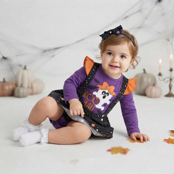 Conjunto de Halloween Boo Yall para Bebé Niña