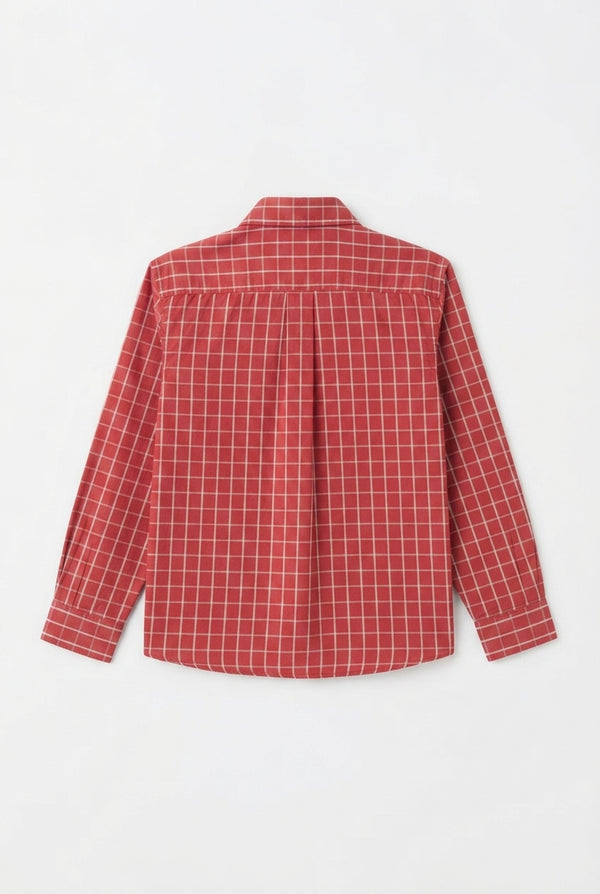 Camisa de Cuadros Roja para Niño