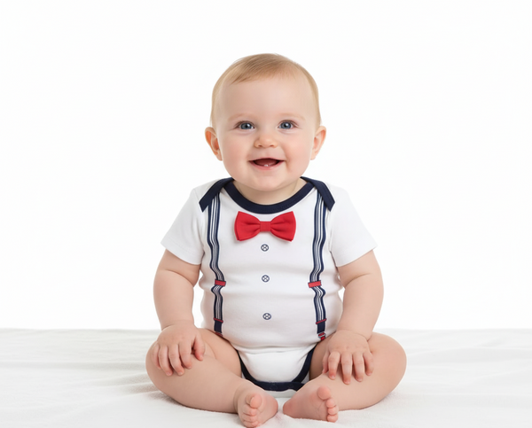 Bodies Manga Cortas Mini Gentleman Para Bebés