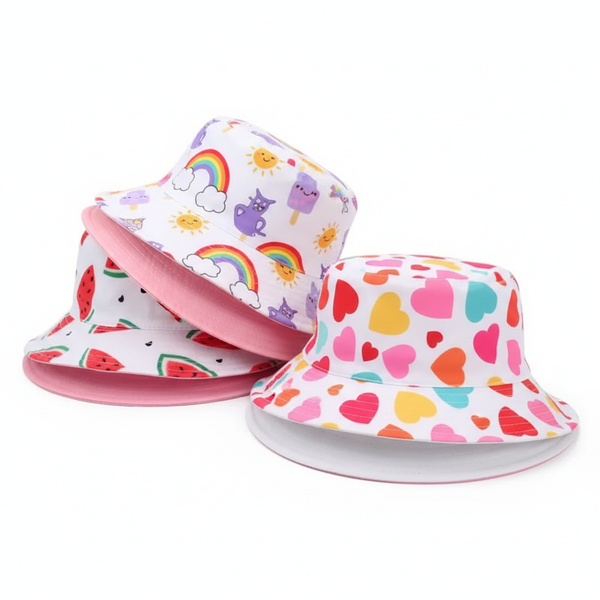 Gorro Reversible Para Niña Protección Solar
