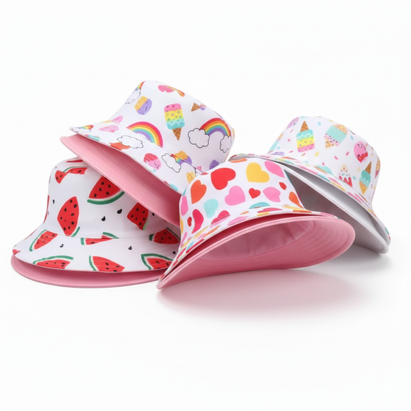 Gorro Reversible Para Niña Protección Solar