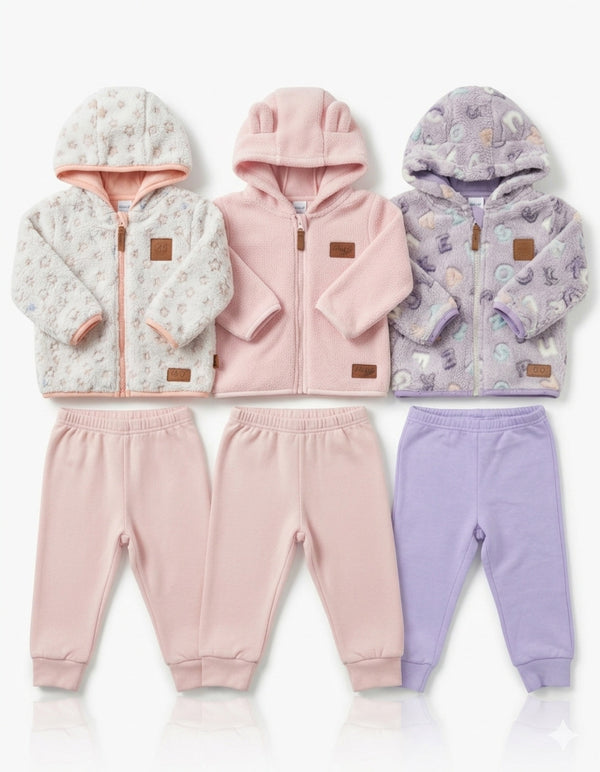 Conjunto de Chaqueta Chiporro y Buzo Suave Niña