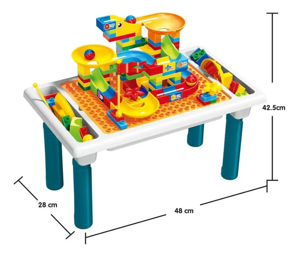 Mesa de Actividades con Bloques de Construcción 94 Piezas
