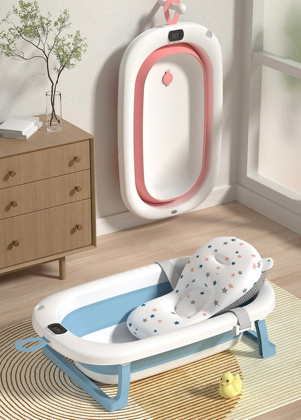 Bañera Plegable para Bebés y Niños con Termómetro Integrado