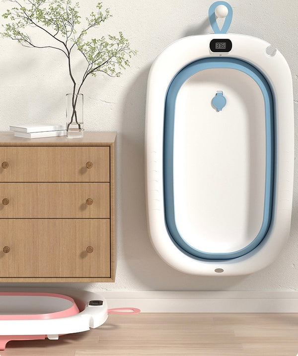 Bañera Plegable para Bebés y Niños con Termómetro Integrado