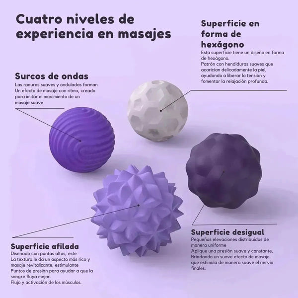 Set de Bolas Sensoriales Antiestrés con Texturas