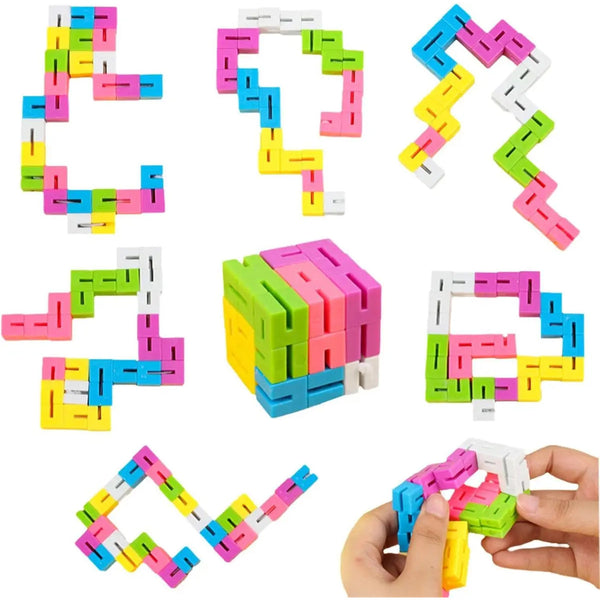 Cubo Mágico Articulado 3D y Bloques Transformables