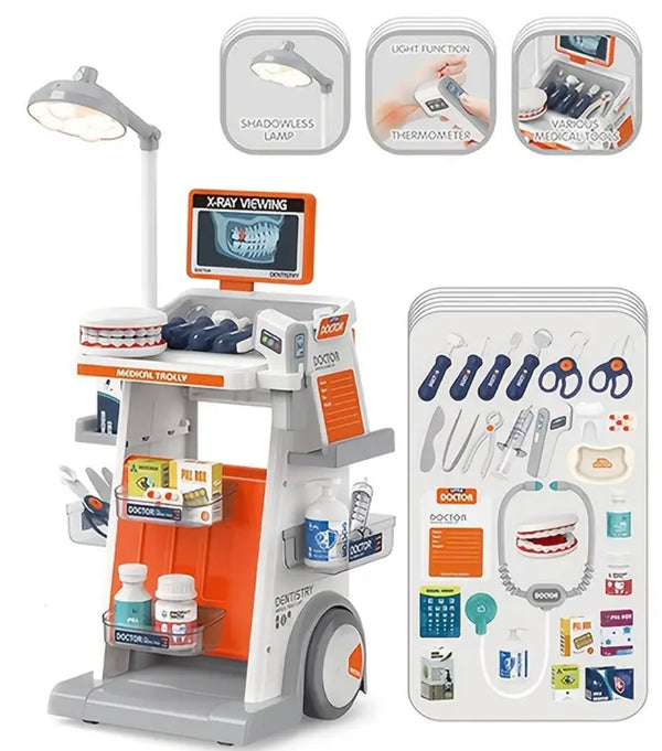Carrito Médico Dentista Infantil 30 Piezas