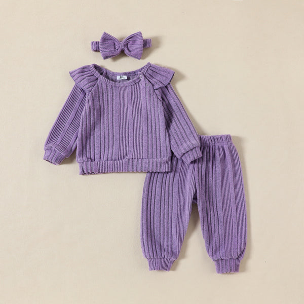 Conjunto para niña de Algodón Acanalado