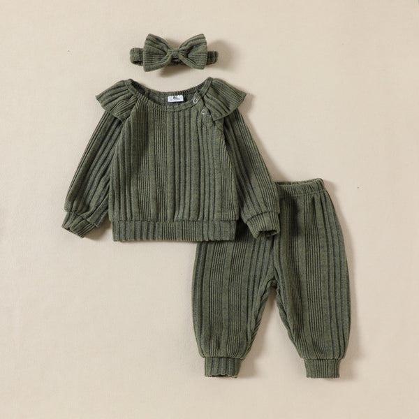 Conjunto para niña de Algodón Acanalado