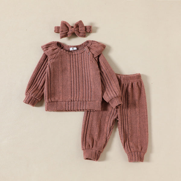 Conjunto para niña de Algodón Acanalado