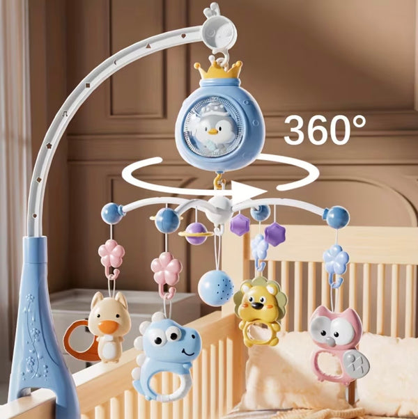 Móvil para Cuna Musical 3 en 1 con Control Remoto y Proyector de Animalitos