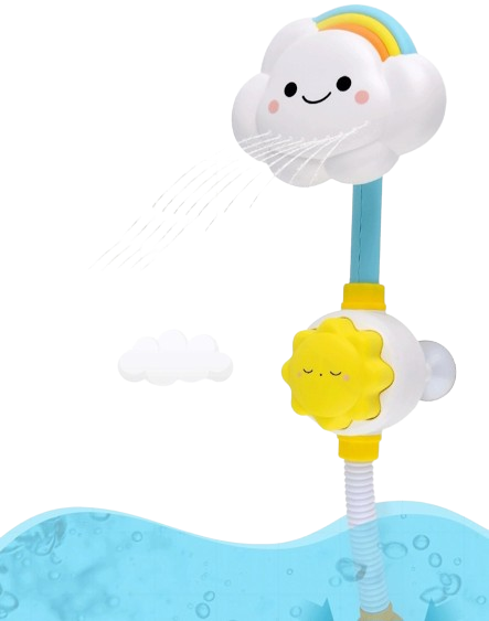 Regadera de nube con arcoíris