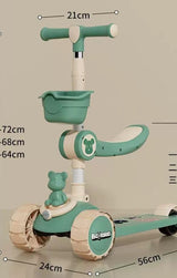 Scooter Infantil con Luces y Accesorios