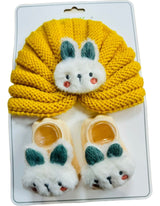 Set de Turbante de Lana y Calcetines para Bebé