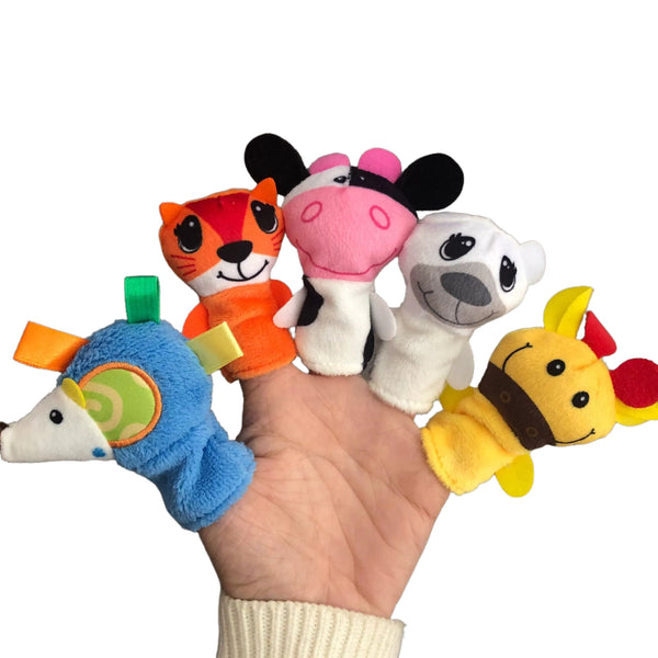Títeres con adorables animales de granja