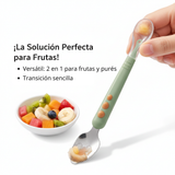 Cuchara de Alimentación 2 en 1 Frutas y Purés Para Bebés