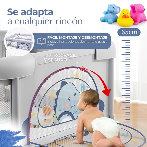 Corral para Bebés + Alfombra Play Mat Reversible