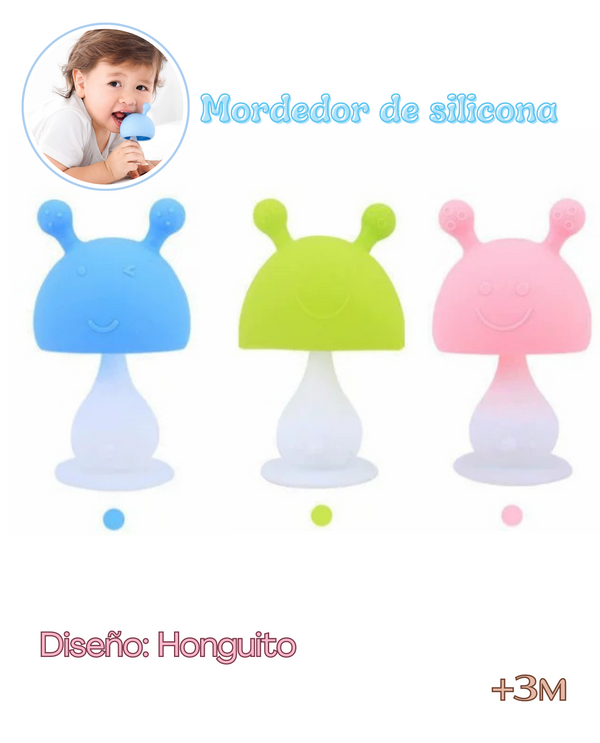 Mordedor de silicona honguito