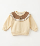 Sweater Infantil con Cuello Peter Pan y Detalle de Corazón