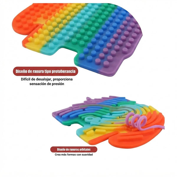 Tablero Sensorial de Silicona con Tiras