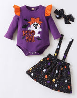 Conjunto de Halloween Boo Yall para Bebé Niña