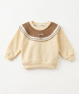 Sweater Infantil con Cuello Peter Pan y Detalle de Corazón