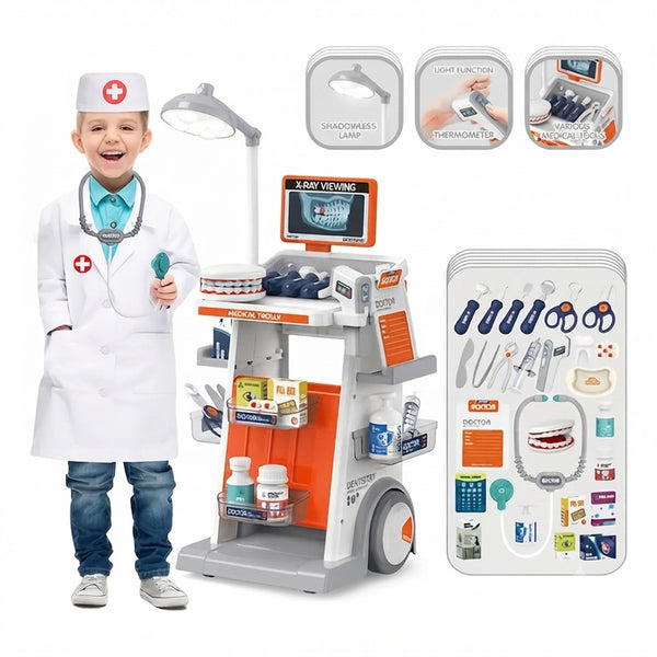 Carrito Médico Dentista Infantil 30 Piezas