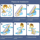 Pista de Carreras con Escalera Eléctrica, Luz y Música