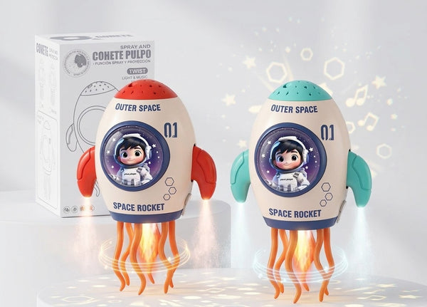 Cohete Pulpo Espacial Proyector y Vapor de Agua