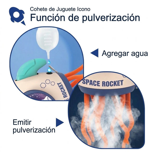 Cohete Pulpo Espacial Proyector y Vapor de Agua