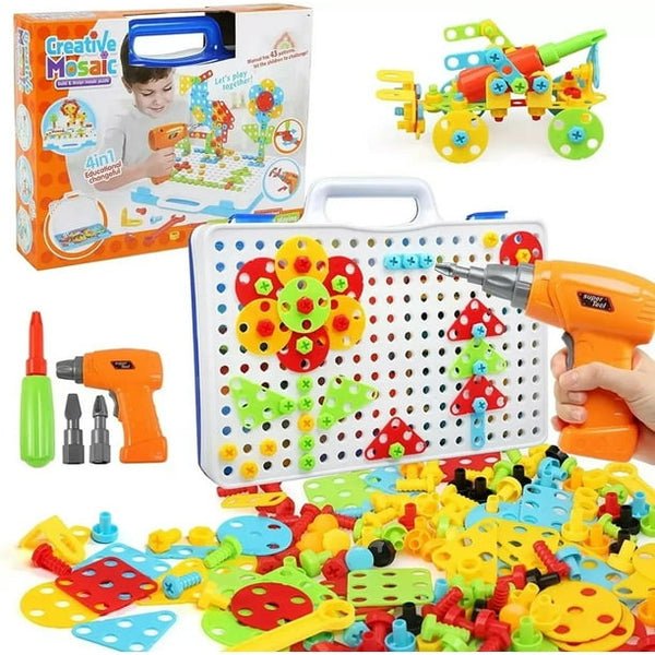 Maletín de Construcción Creativa con Taladro Infantil