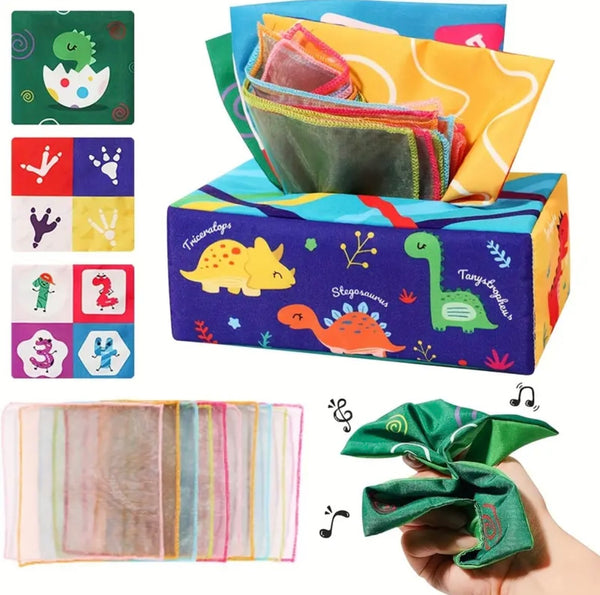 Caja de Pañuelos Sensoriales para Bebés