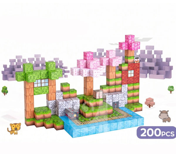 Cubos Magnéticos de Construcción 200 Piezas