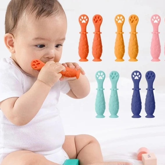 Cucharitas Mordedor de Silicona para Bebés