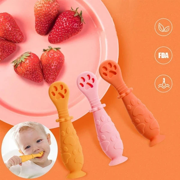 Cucharitas Mordedor de Silicona para Bebés