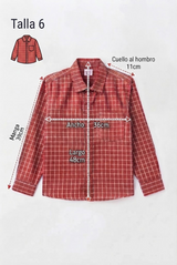 Camisa de Cuadros Roja para Niño