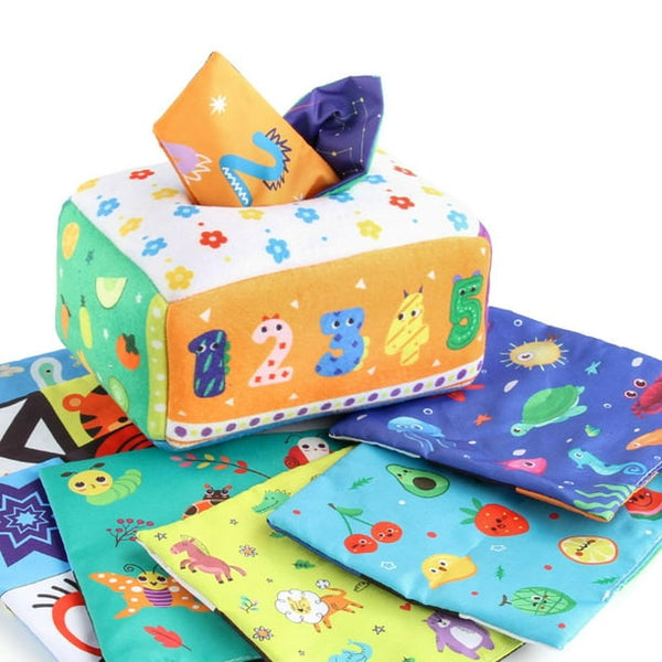 Caja de Pañuelos Sensoriales para Bebés