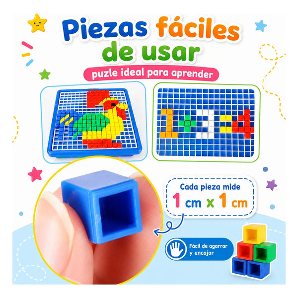 Juego de Mesa Educativo Puzzle Art de Mosaicos y Pixel Art