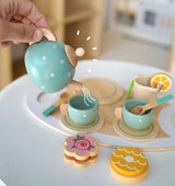 Juego de Té de Madera para Niños