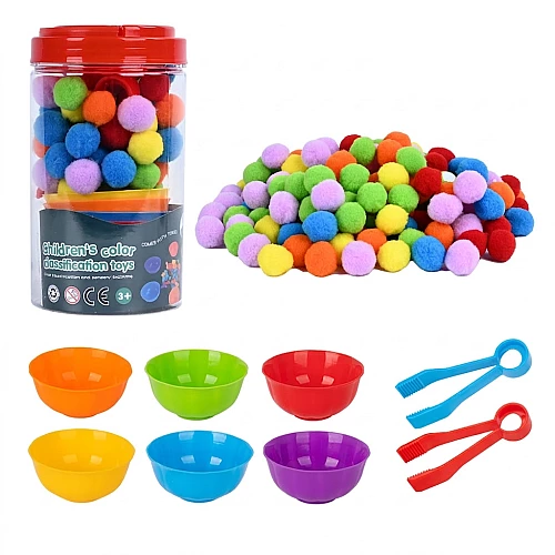 Set de Clasificación de Colores y Motricidad Fina Montessori