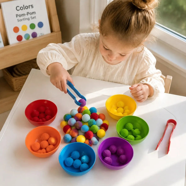 Set de Clasificación de Colores y Motricidad Fina Montessori