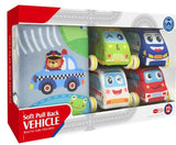 Set de Vehículos Blanditos con Retroceso