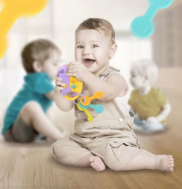 Llavero mordedor para bebe con control remoto musical